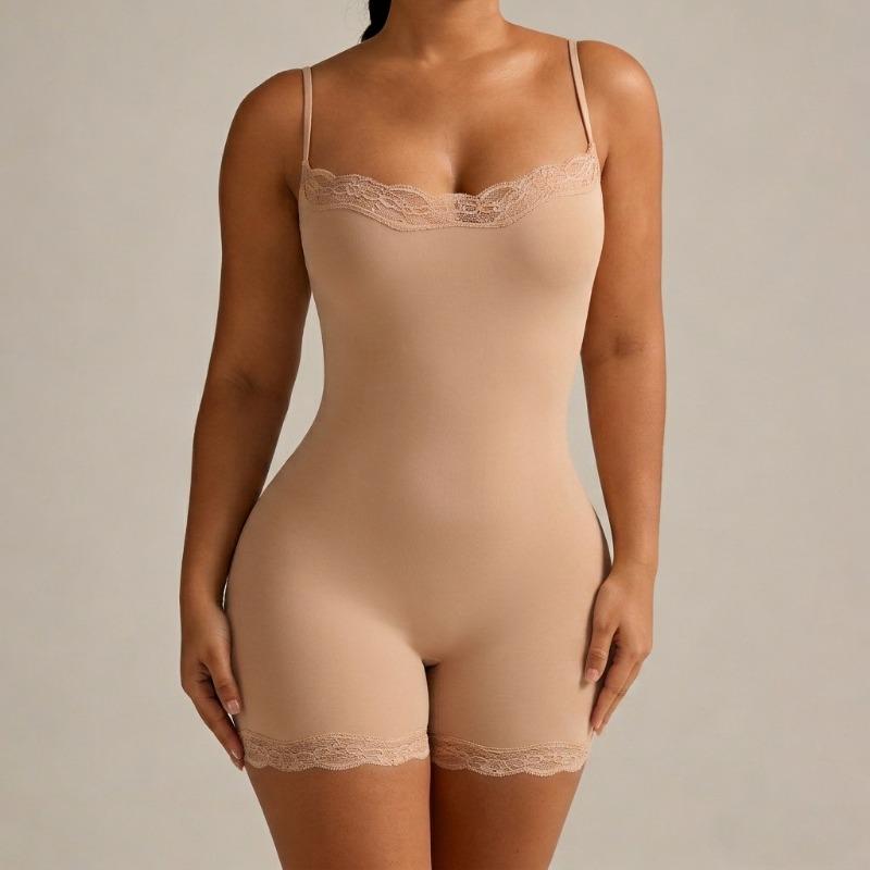 Women Sexy Lace Strappy High Stretch Tummy Control Bodysuit
