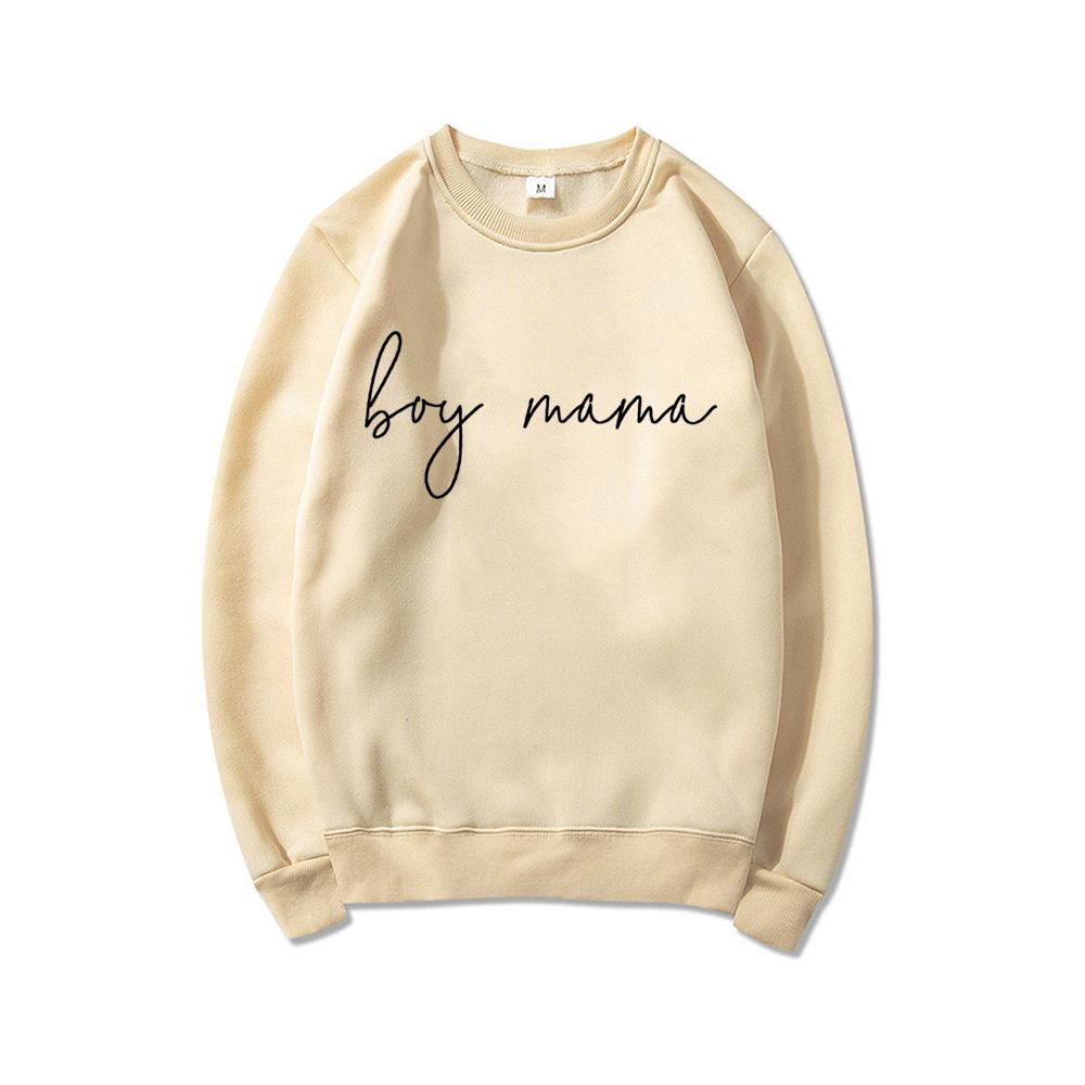 Boy Mama Sweatshirt Mothers Day Gift Boy Mom Hoodie Women Hoodies Long Sleeve Crewneck Sweatshirts Female Casual Pullovers Tops