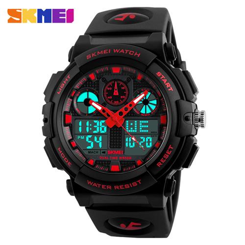 New SKMEI Men Sports Watches Dual Display Digital Quartz Watch Men Waterproof Casual Outdoor Electronic Wrist Watches