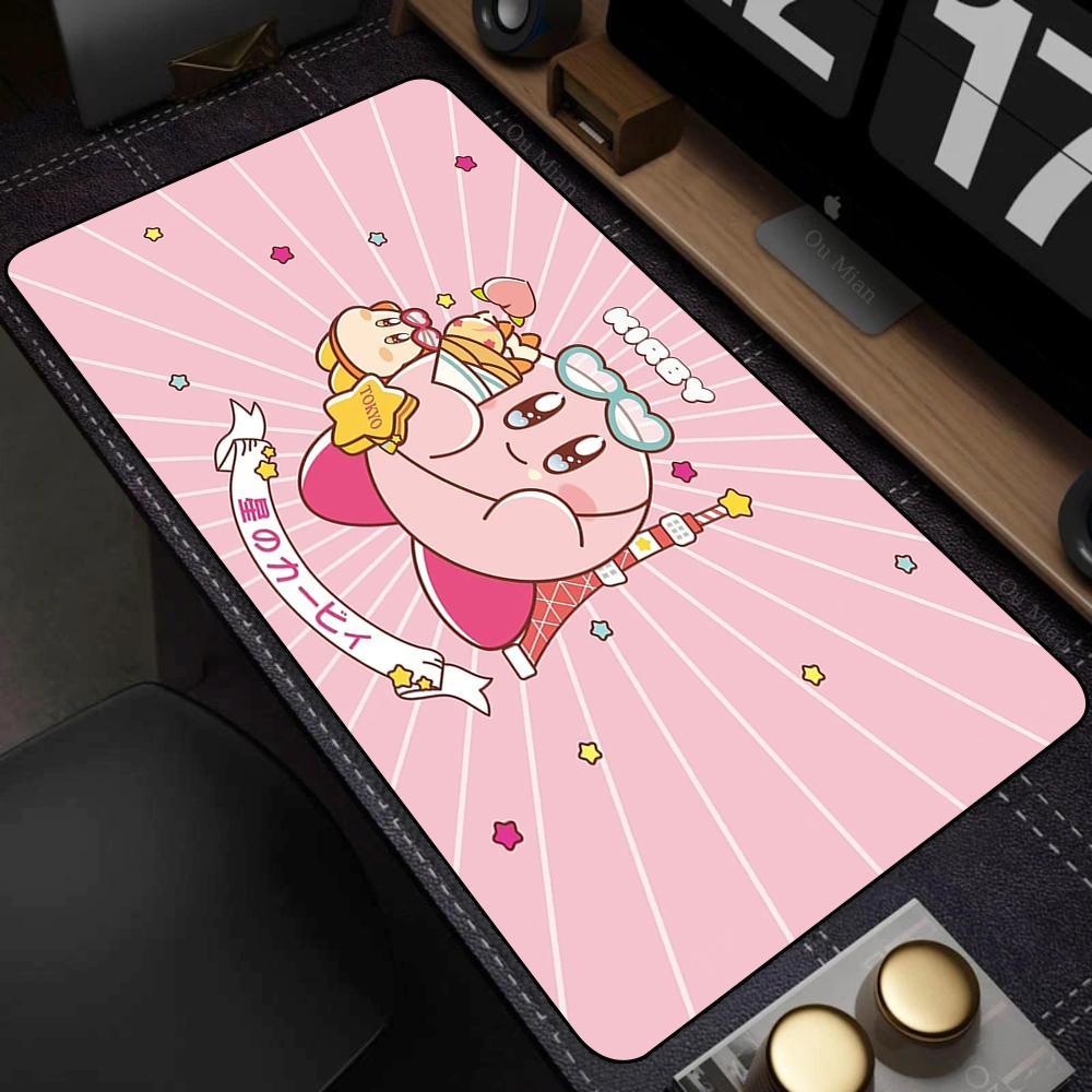 K-Kirbys Mouse Pad Kawaii Pink Mousepad New Arrivals Large Gaming Msusepad XXL Gamer Anti-slip Rubber Desk Mat Size For Keyboard