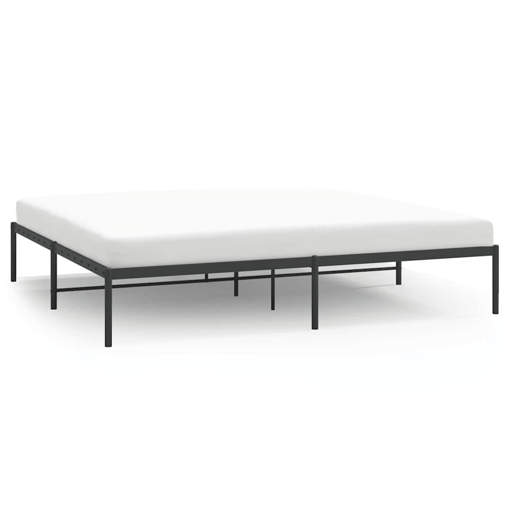 Vidaxl Metal Bed Frame, Black, 180X200 Cm