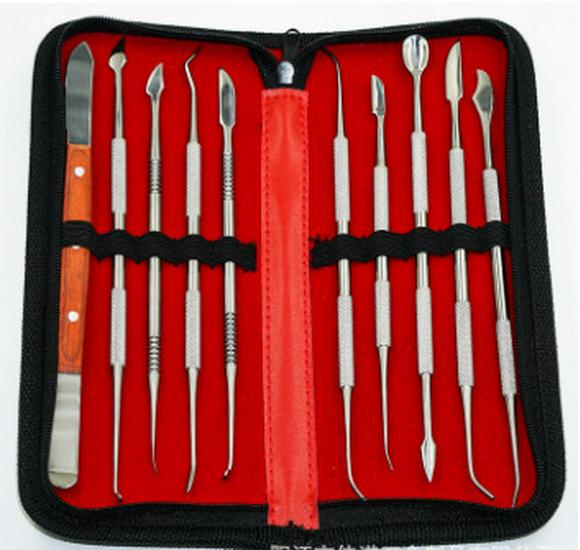 Set de 11 Piezas de Herramientas de Madera para Esculpir y Dar Forma a la Arcilla