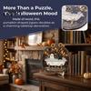 Collectible Wooden Puzzles Halloween Ghost Puzzle, Wood Pumpkin Shape & Garden Vintage Pattern Puzzle Puzzles, Decorative Table Centerpiece