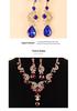 European & American Sparkling Water Drop Necklace & Earring Set: Light Luxury Fashion for Wedding Dress