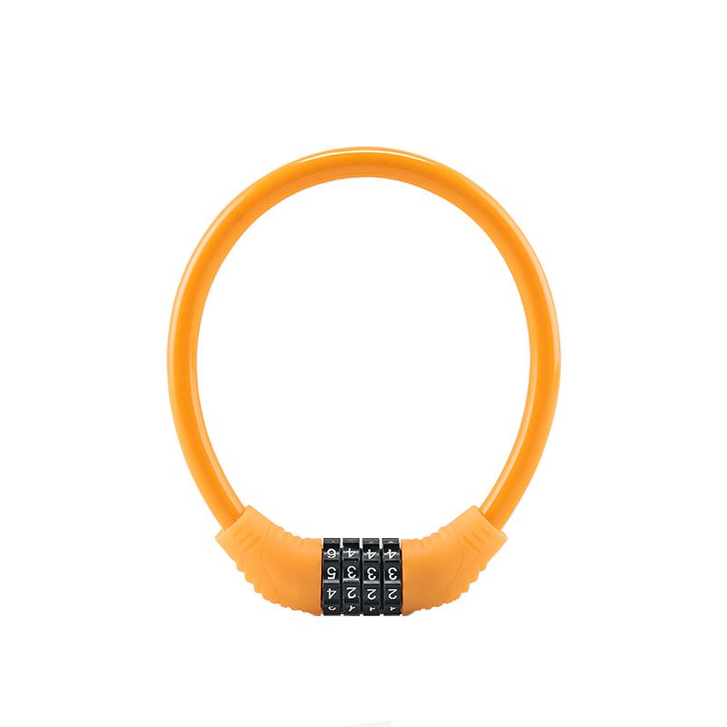 High-Security 4-Digit Bike Lock - Reinforced Steel Cable for Bikes/Scooters/Motorcycles - Easy-to-Remember Combination 4