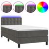 Exklusives Haus - Lattenrost mit LED-Matratze Dunkelgrau 100x200 cm