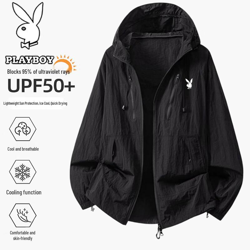 PLAYBOY Men's Summer Quick-Dry Sun Protection Hoodie