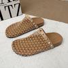 Hollow mesh bag head half slippers women's summer wear 2025 new retro Birkenstock thick bottom women's one-pedal sandals