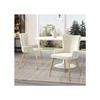 Chaise De Salle À Manger En Velours, Ensemble De 2, Avec Quatre Pieds En Métal Doré, Beige