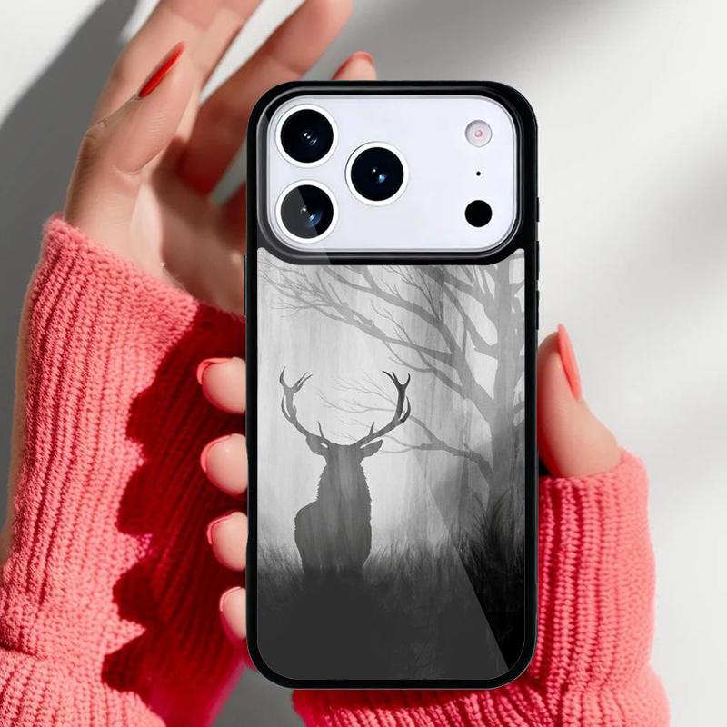 Animal Deer Art Phone Case for iPhone 17 16 15 14 13 Pro Max Back Cover for 12 11 Pro Coque