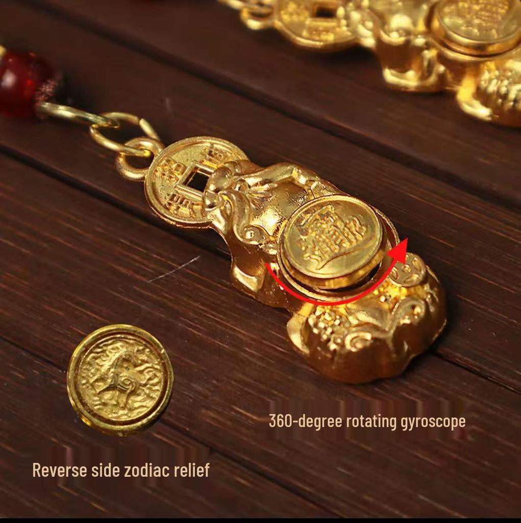 Bing Ma Year Fortune & Wealth Pixiu Golden Jubilee Zodiac Charms