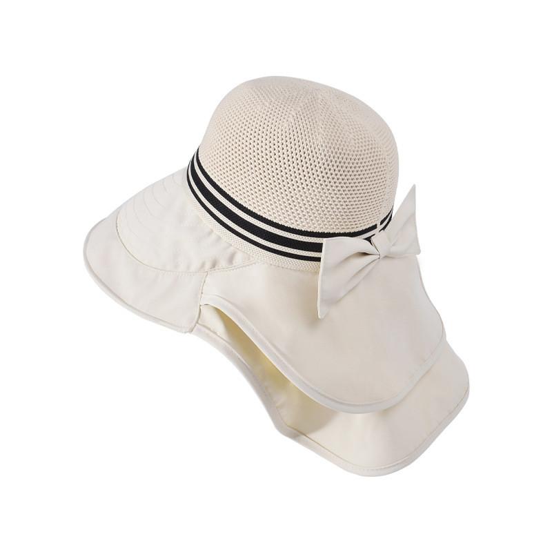 

Женская уличная шляпа от солнца с широкими полями и защитой шеи, изготовленная из полиэстера для путешествий и отдыха бежевый