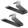 Ikurashi Trouser Set of Leaves No Black Hangers, 20, Non-Slip, Marks, Stylish,