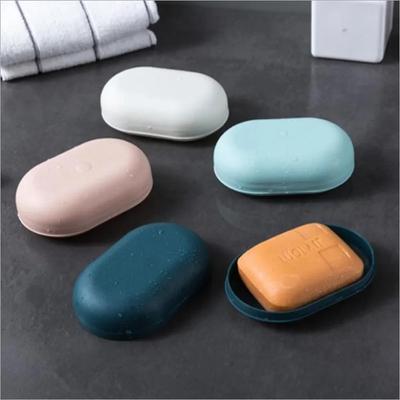 Portable Plastic Soap Protector Case for Bathroom Shower, 1 Pcs Storage Holder Plate Tray Dish for Home and Travel