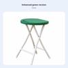 Portable Round Stool With Handle Foldable Design X-Shaped Frame Camp Seat Strongduty High Load Capacity For Adults