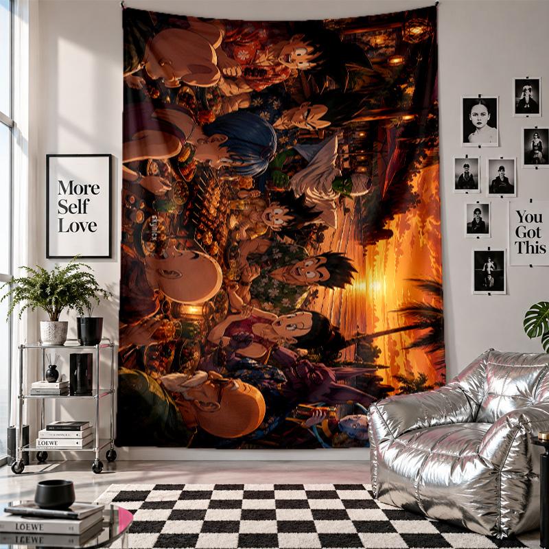 Wall TapestryDragon Ball Art Hanging Cloth Decorative Background Cover for Room Decoration