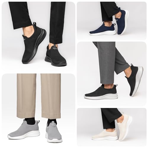 Foxsense Sneakers [Easy To Put On While Standing, No Hands Required, Recommended by Physical Therapists] Men's and Women's Walking Shoes, Sports Shoes