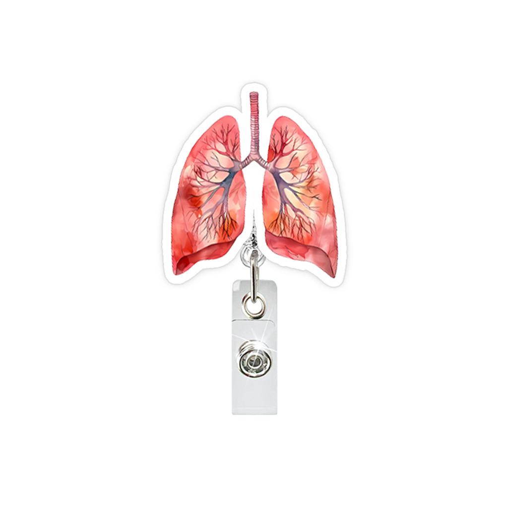 Creative Lung Organs Badge Reels Retractable Badge Holder Retractable Keychain Badge Reel Id Badge Holder Clip Key Ring
