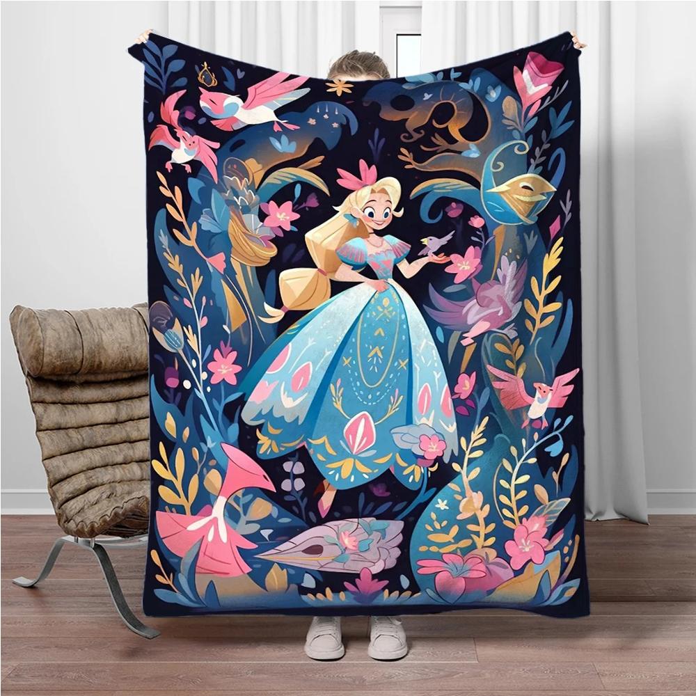 Beauty and The Beast Snow White Flannel Blanket Soft Warm Throw Blanket Blanket For Sofa Office Bed Office Camping Travelling