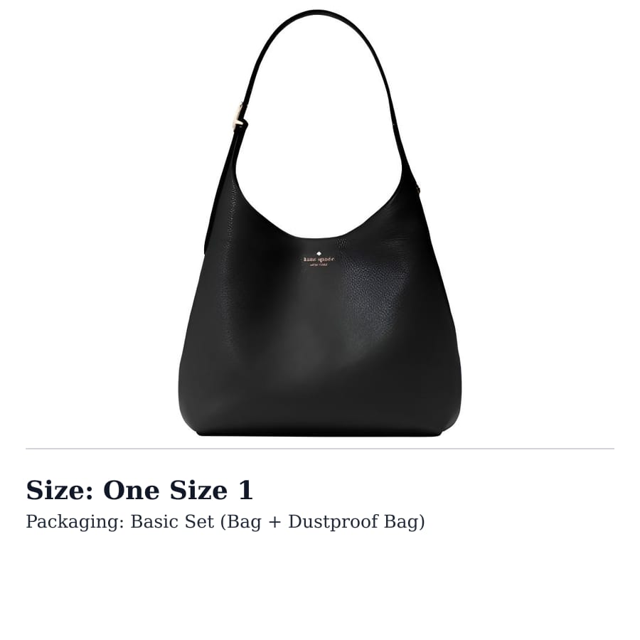 Kate Spade Cow Leather Shoulder Bag Large Women's Black KL807