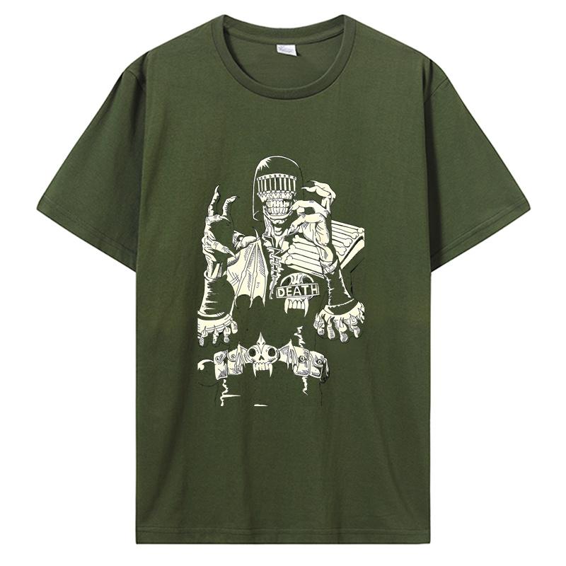 Dredd T Shirt Judge Death TShirt Casual Graphic Tee Shirt Cotton Awesome Short Sleeves Male Oversized Tshirt