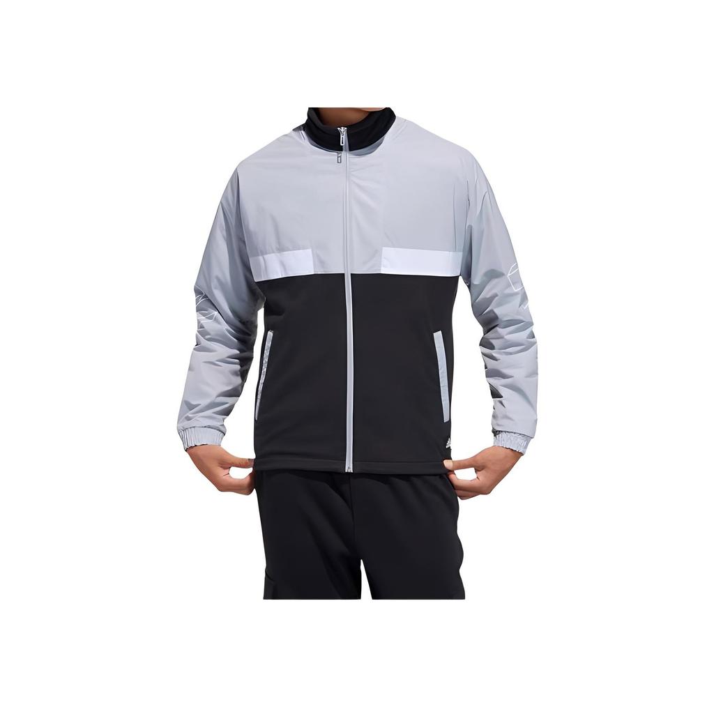 Adidas Kurtka Przeciwwiatrowa Tkana Zapinana na Zamek Męska Kurtka Czarna GP1830