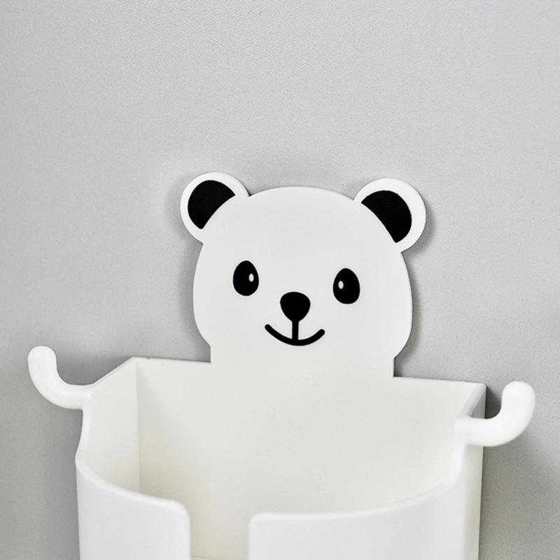 Wall Mounted Phone Holder Mobile Phone Charging Stand Self-Adhesive Remote Control Storage Rack Cellphones Organizer