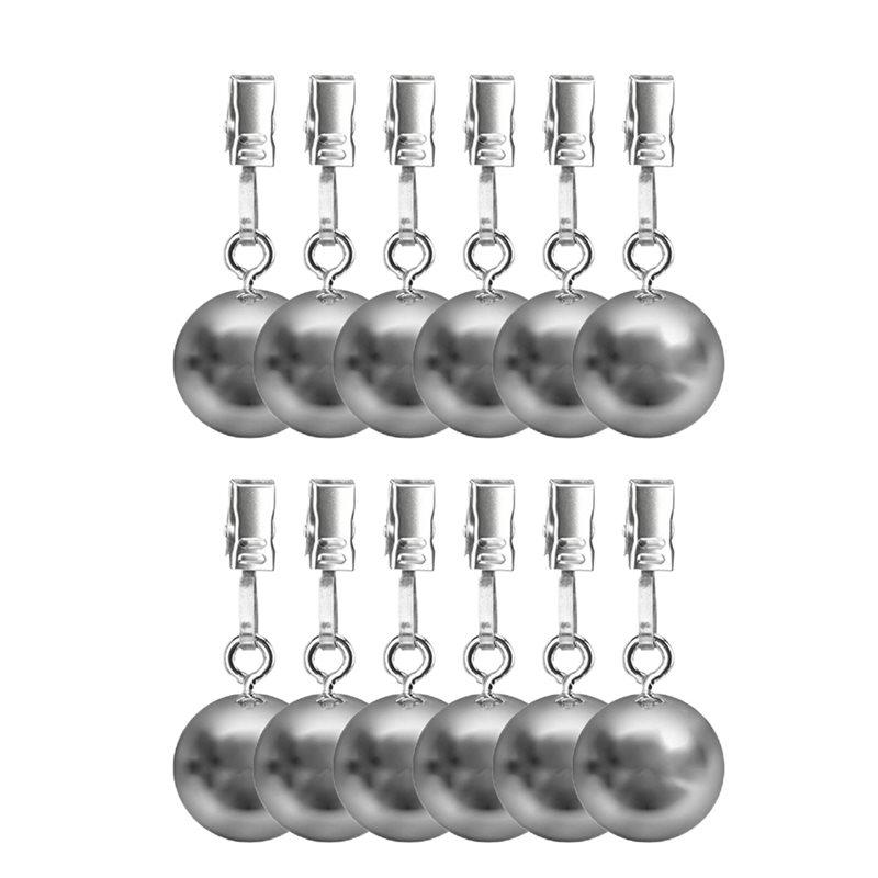

A25F-Table Cloth Weights Stainless Steel Holders 12 Pieces With Clamp Designed For Outdoor For Outdoor Picnic Party Dining срібний