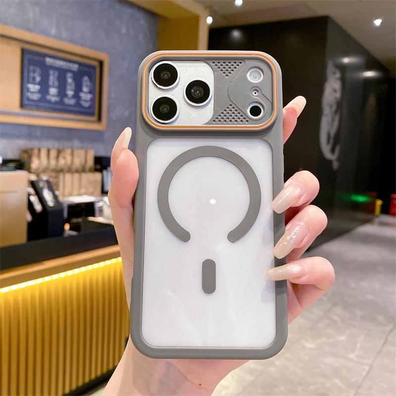 

iPhone 17 Pro Max Magnetic Charging Case - Clear Acrylic Protective Cover for Apple 16 Pro and 15 iPhone 12 Pro Max