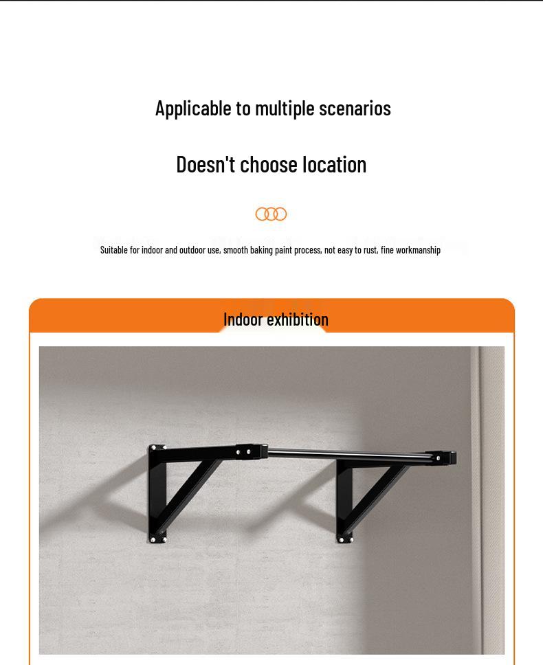 Wall-Mounted Indoor Pull-Up Bar: Fitness Equipment for All Ages
