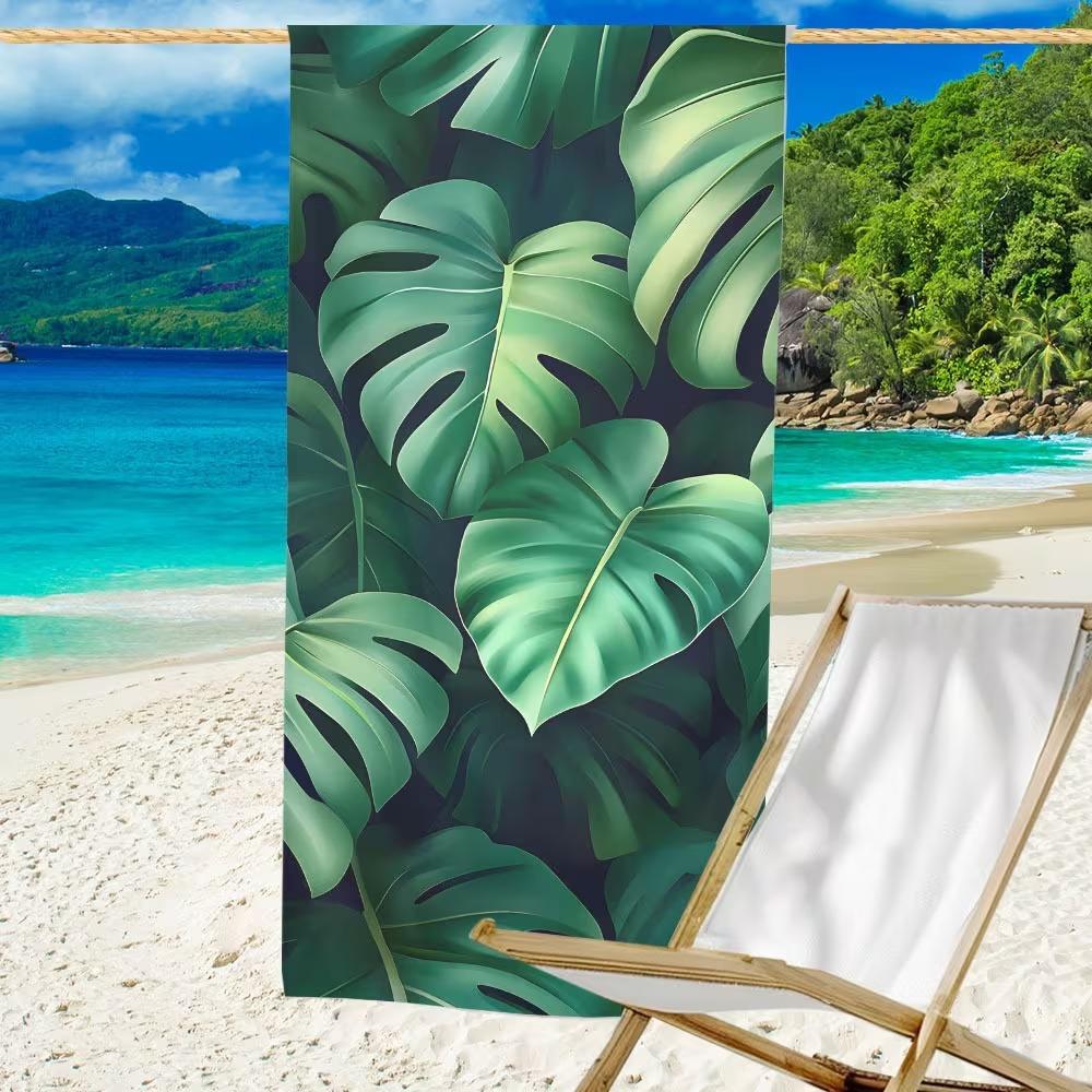 Beach Theme Beach Towel Starfish Shell Printing Microfiber Quick Drying Absorbent Large Bath Towel