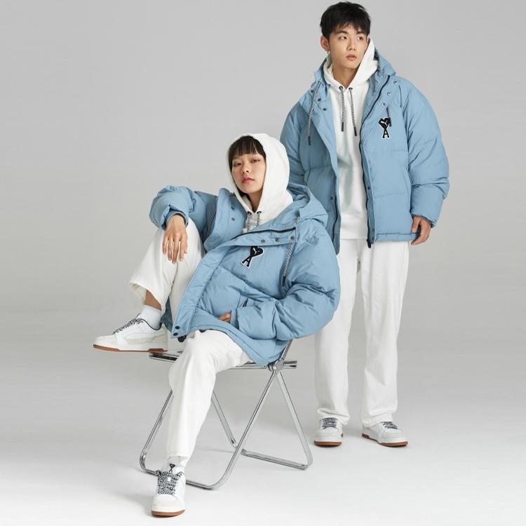 Puma X Ami Padded Jacket 'Fadded Denim' Men's 535991-73
