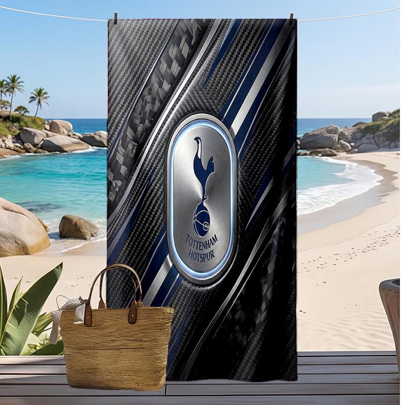 Asciugamano da Spiaggia Stampato Tottenham Hotspur Asciugamano Morbido ad Asciugatura Rapida Coperta da Spiaggia Rettangolare Grande Portatile per Viaggi Piscina