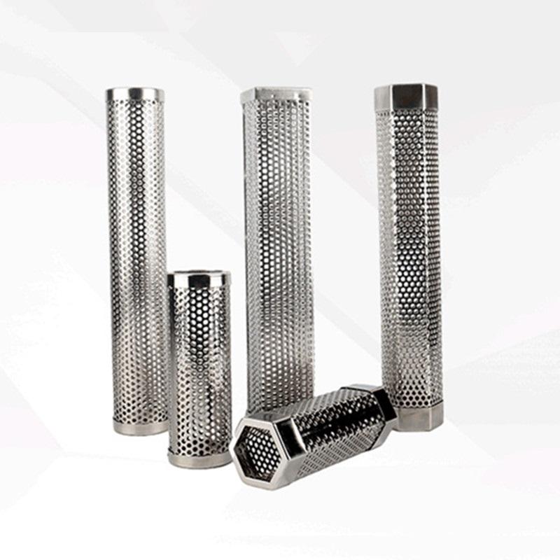 Steel BBQ Grill Cold Smoking Tube BBQ Smoke Generator Steel Mesh Smoker