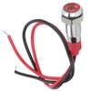LED Metal Indicator 6mm Waterproof Signal Lamp for Pilot Car Truck Boat with Wire 6VRed