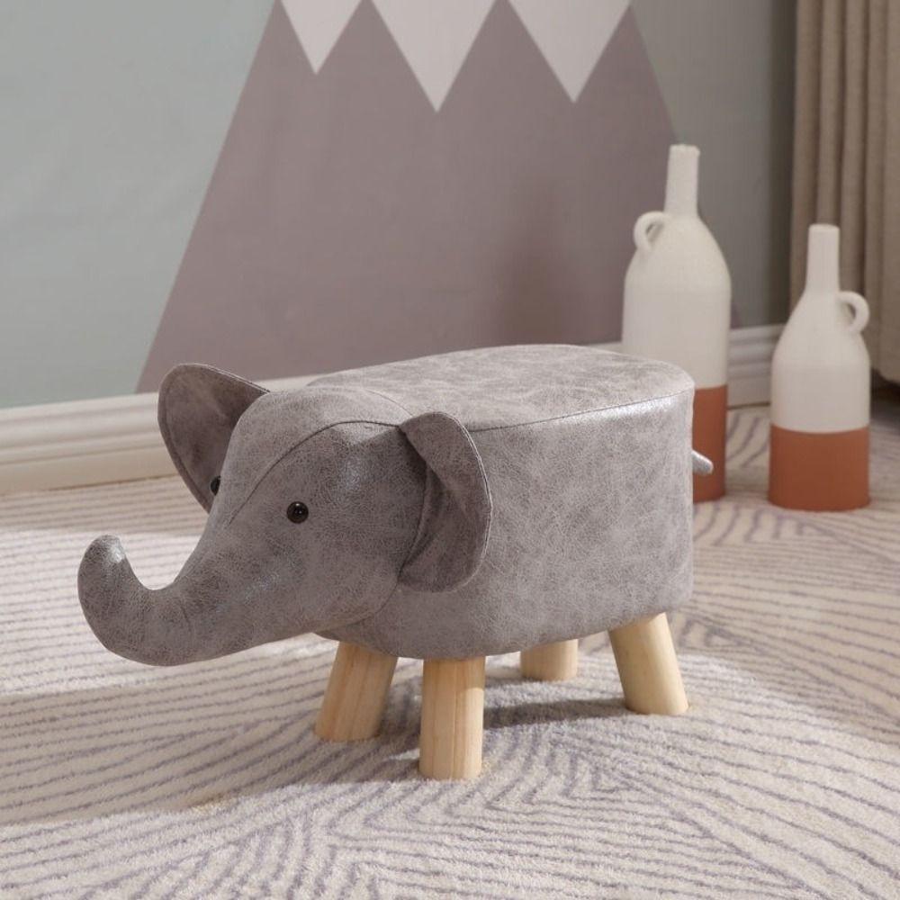 Durable Elephant Stool Heavy Duty Elephant Footstool Seating Chair Change Shoes