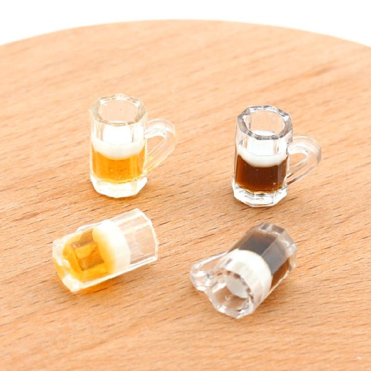 10PCS Miniature Beer Glass Dollhouse Mug Models Fairy Garden Doll House Decor