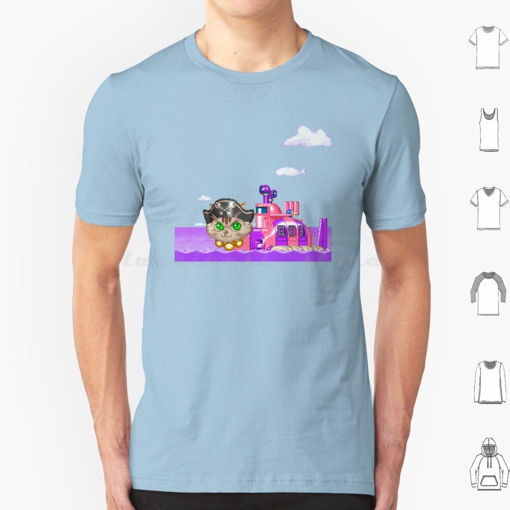 Parodius Cat Sub T Shirt Men Women Kids 6xl Parodius Obscurevideogames Obscure Video Games Pixel Art Cat S