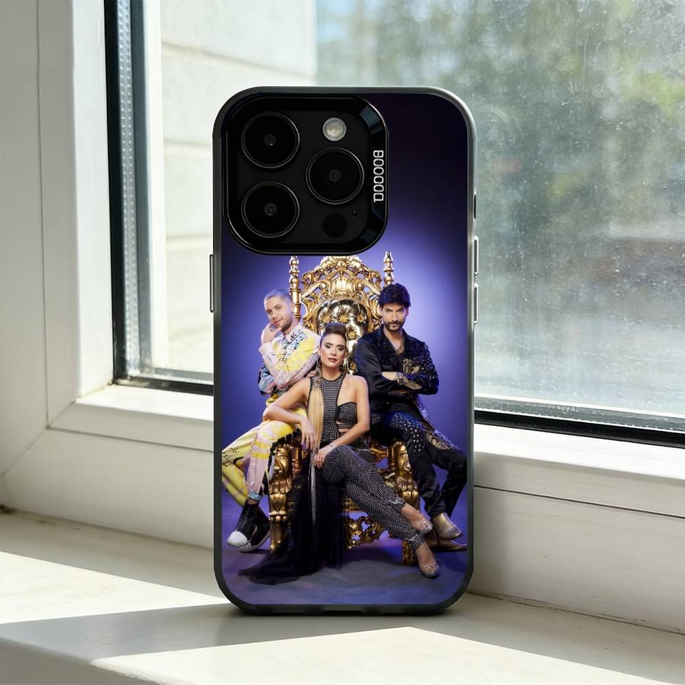 La-La Reina Del Flow Handyhülle Für iPhone 17,16,15,14,13,12,11 Plus,Pro Max,XS,Farbige Silberbeschichtete Innenabdeckung