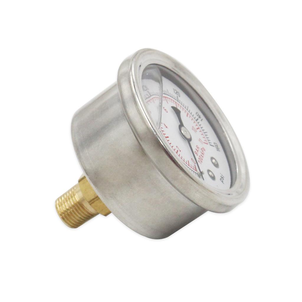 Oil Press Gauge for Auto Liquid Liquid 0-160 Psi 1/8 NPT Tester Monitoring System Fuel Pressure Gauge Meter Universal