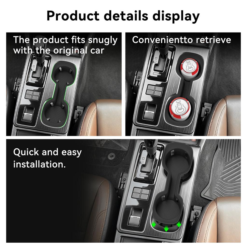 Smabee for Subaru Outback 2026 2027 Silicone Center Cup Holder Insert Box Shock-Absorbing Tray Organizer Car Accessories