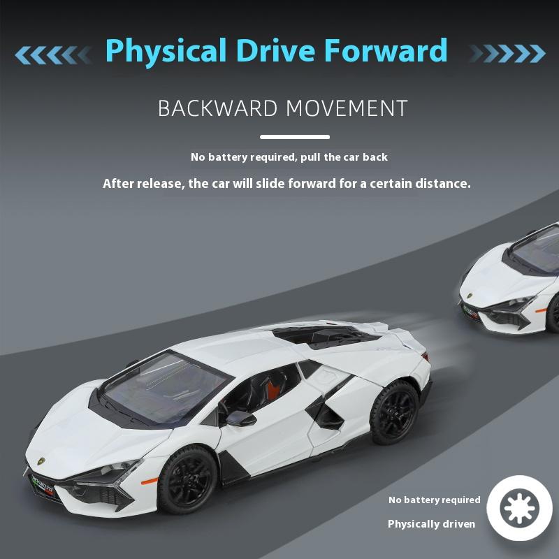 1/24 קנה מידה למבורגיני רוולטו גרסת מכונית רחוב מכונית ספורט סגסוגת מתכת דגם מכונית יצוקה צליל ואור צעצועי ילדים לבנים מתנות