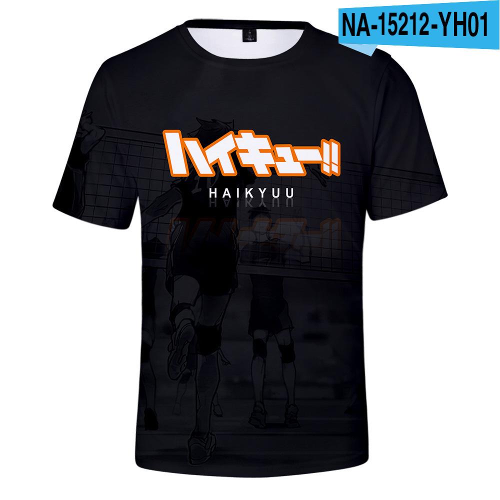 Summer Round Neck 3D Anime Print Top Fashionable Casual Short Sleeved Men's T-shirts