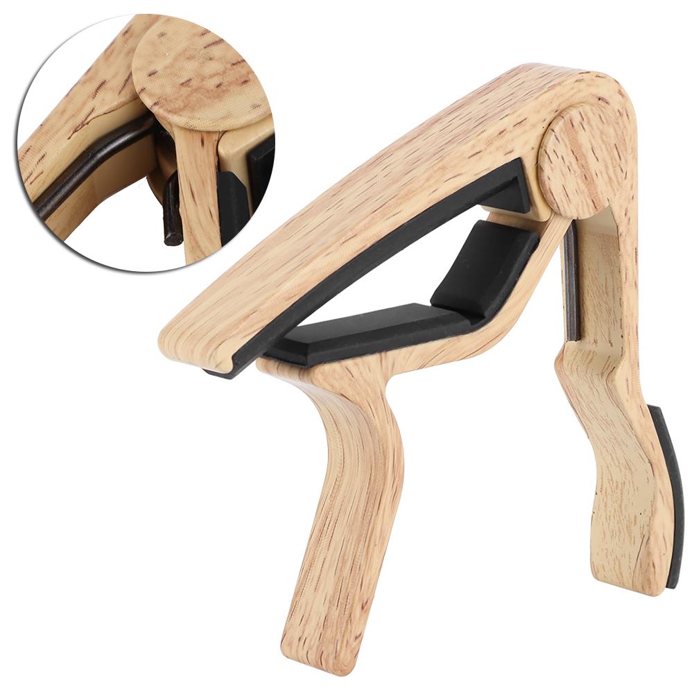 Universal Acoustic Folk Guitar Capo Tuning Clamp Clip Musical Instrument AccessoriesWood Type