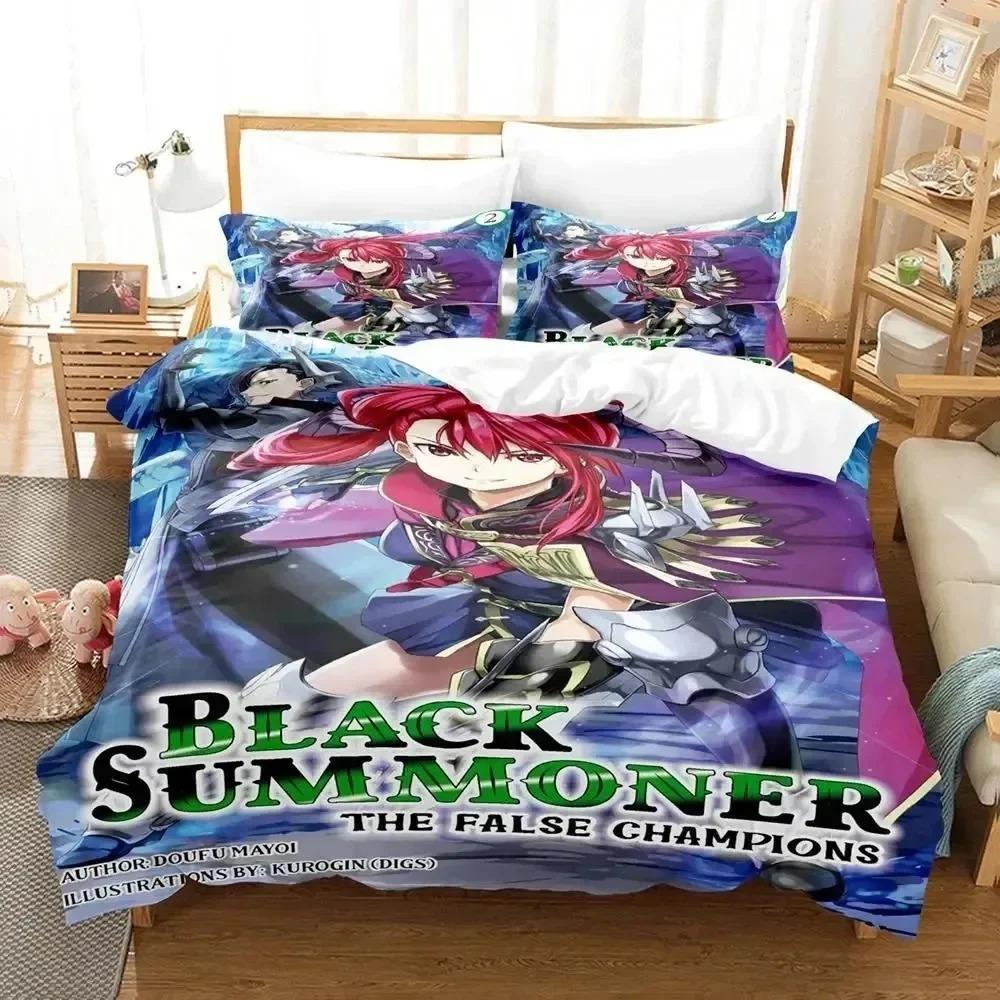 3D Print Anime Black Summoner Bedding Set Duvet Cover Bed Set Quilt Cover Pillowcase Comforter king Queen Size Boys Adult