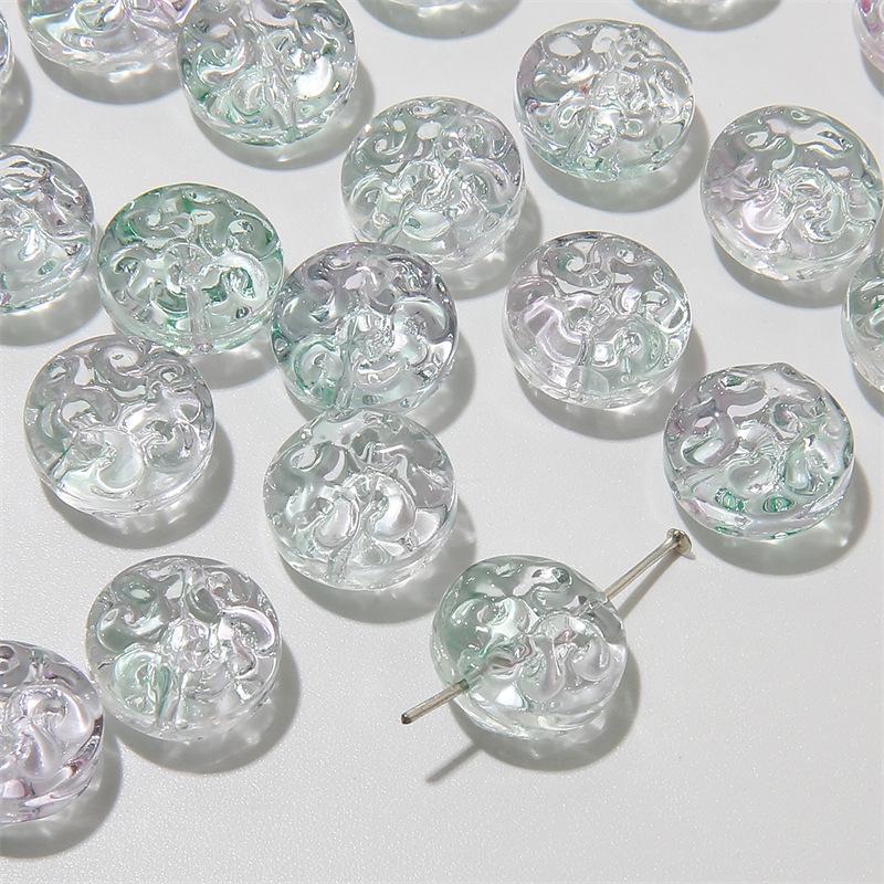 Transparent Two-Color Meander Glass Beads for DIY Bracelet Making