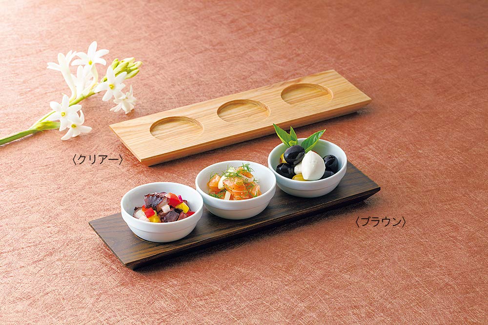 Yamako Ash Three-Hole Plate, Brown, 32445