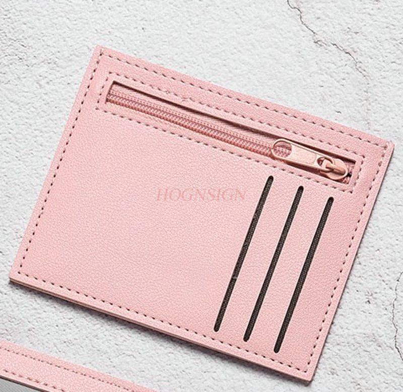 1pcs Women's Compact Ultra-Thin Mini Card Wallet, Adorable Minimalist Driver's License Card Holder & Coin Purse
