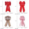 Elegant Christmas Red Bow Decoration For Festive Holiday Gift Boxes With Burlap Material
