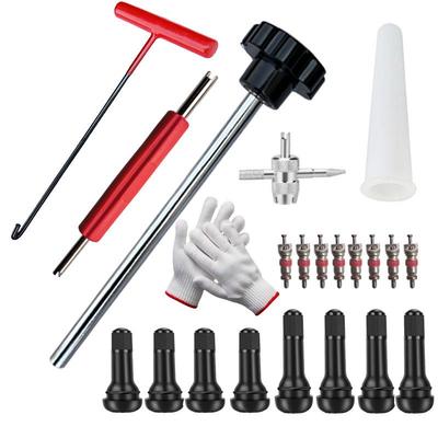 Valve Stem Tool Kit: Tire Repair, Valve Core Remover & Wrench